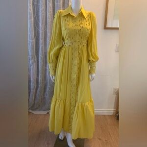 L’atiste maxi yellow dress NWT